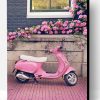 Vespa Pink Scooter Paint By Number
