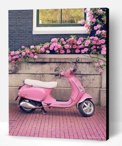 Vespa Pink Scooter Paint By Number