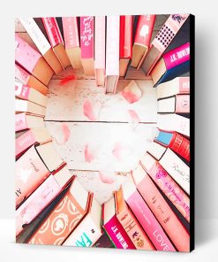 Book Flat Lay Pink Paint By Number