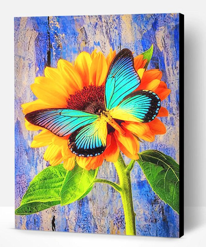 Butterfly On Sunflower Paint By Number