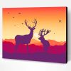 Deer Sunset Silhouette Paint By Number