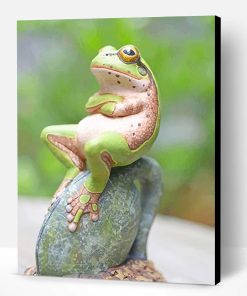 Frog Relaxes On A Rock Paint By Number