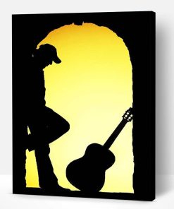 Guitarist Silhouette Paint By Number