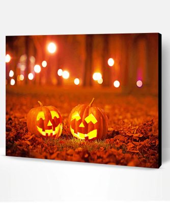 halloween light up pumpkin Paint By Number