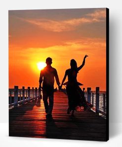 Happy Couple Sunset Paint By Number
