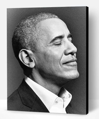 Obama Black And White Paint By Number