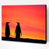 Penguins Silhouette Paint By Number