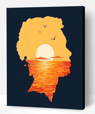 Silhouette Man Sunset Paint By Number