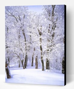 Trees Covered With Snow Paint By Number