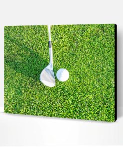 Ball With Golf Club Paint By Number