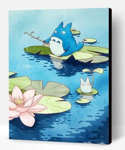 Chibi Totoro Fishing Paint By Number