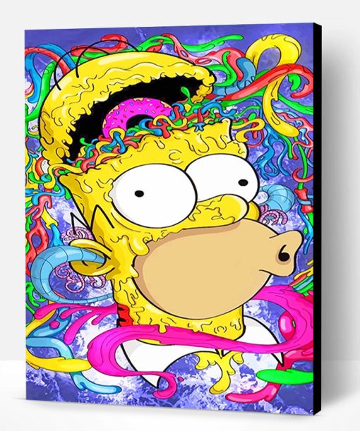 Crazy Homer Simpson Paint By Number