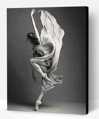 Black And White Ballerina Paint By Number