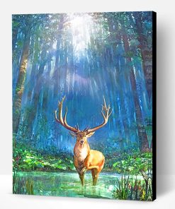 Deer In The Forest Paint By Numbers Paint By Number