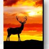 Deer Sunset Silhouette Paint By Number