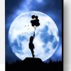 Girl Balloons Silhouette Paint By Number