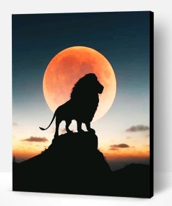 Lion Silhouette Paint By Number