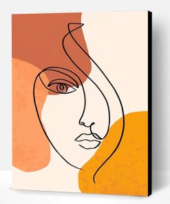 Abstract Shapes Face Line Art Paint By Number