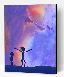 Aesthetic Rick And Morty Silhouette -Paint By Number