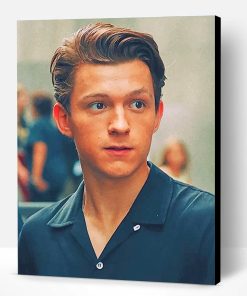 Tom Holland Wearing Black Paint By Number