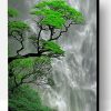 trees waterfall Paint By Number