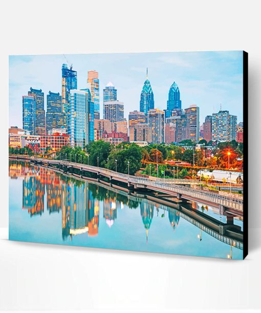 Usa Philadelphia skyline Paint By Number