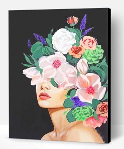 Abstract Woman Flowers Art Paint By Number