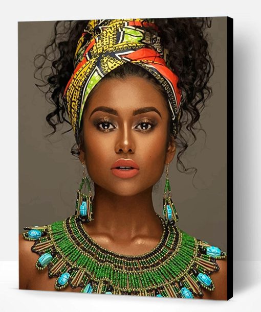 African Beautiful Woman Paint By Number