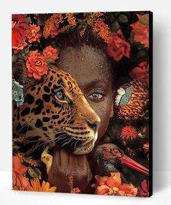 African Woman Tiger Paint By Number
