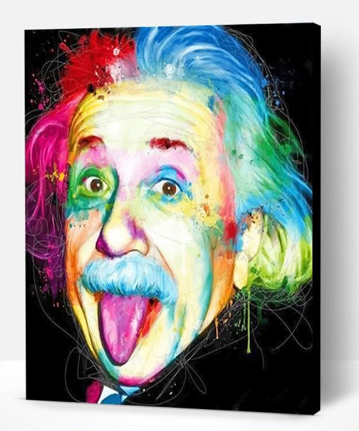 Albert Einstein Rainbow Paint By Number