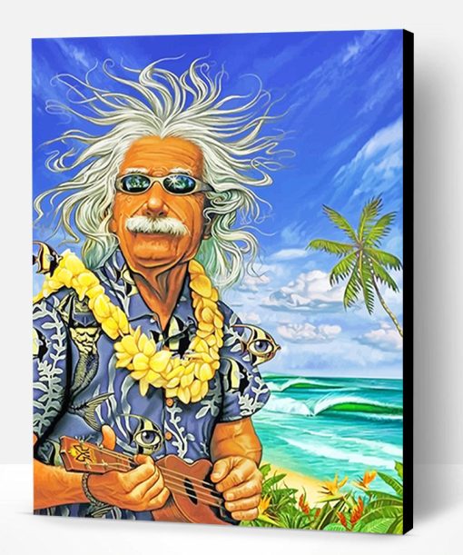 Albert Einstein In Hawaii Paint By Number