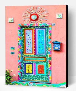 Artistic Colorful Door Paint By Number