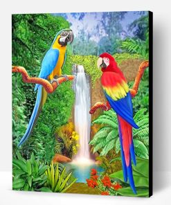 Beautiful Parrots Paint By Number
