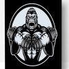 Black And White Strong Gorilla Paint By Number