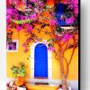 Blue Door of Greek House Paint By Number