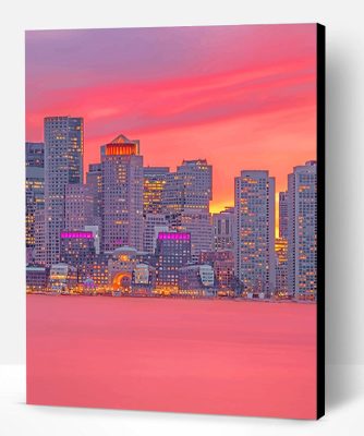 Boston Skyline Paint By Number