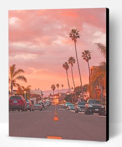 California Los Angeles Street Sunset Paint By Number