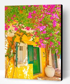 Colored House Door Greek Paint By Number