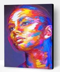 Colorful Face Woman Paint By Number