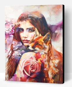 Colorful Fox Woman Paint By Number