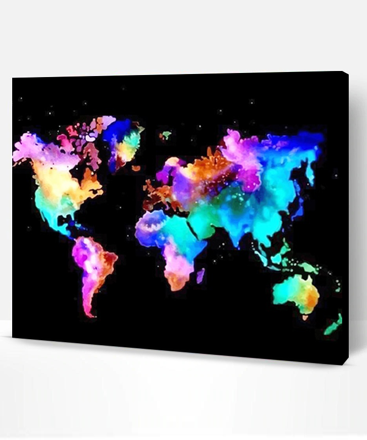 Colorful World Map New Paint By Numbers Paint By Numbers Pro