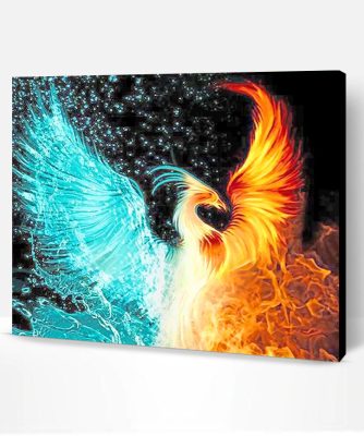 Fire And Water Phoenix Paint By Number