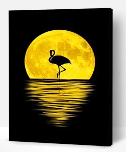 Flamingo Silhouette Moon Paint By Number