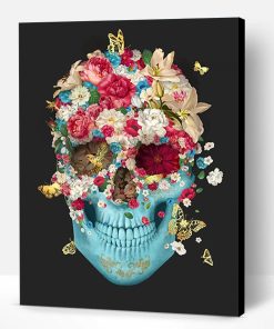 Flower Skull Paint By Number