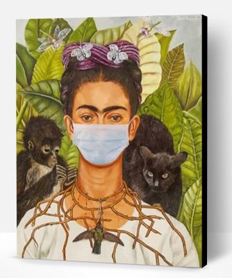 Frida Kahlo Wearing Mask Paint By Number