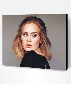 Gorgeous Adele Wearing Black Paint By Number