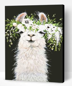 Lama with Flowers Paint By Number