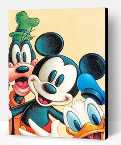 Mickey Mouse Goofy And Donald Duck Paint By Number