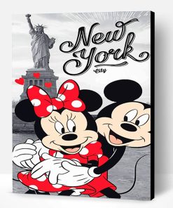 Mickey Mouse And Minnie New York Paint By Number