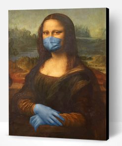 Mona Liza Wearing Mask Paint By Number